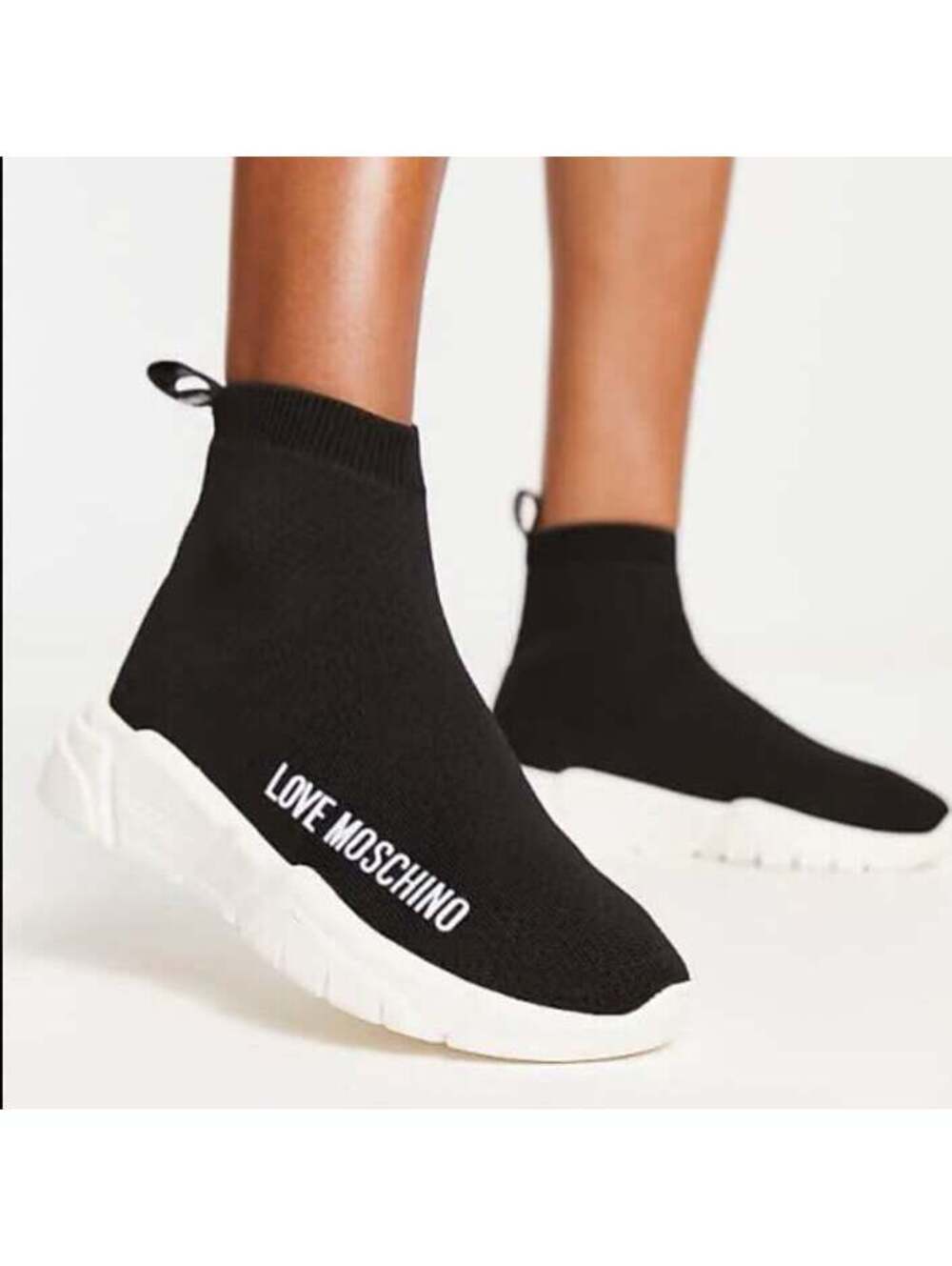 Love Moschino sock trainer with platform size 9